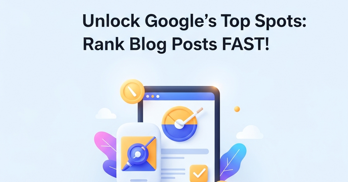Featured illustration for: Unlock Google's Top Spots: Rank Blog Posts FAST!
